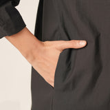 Gem Black Poplin Dress