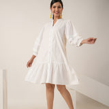 Beigy White Dress