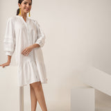 Beigy White Dress