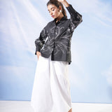 Pompon Black and White Embroidered Shirt