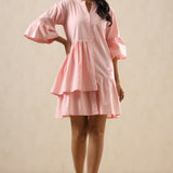 Flipper Pink Cotton Short Frill Dress