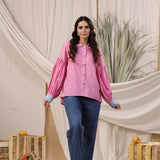 Bubble Pink Embroidery Shirt