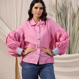 Bubble Pink Embroidery Shirt