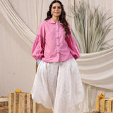 Bubble Pink Embroidery Shirt
