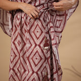 Ella Brown Bandhani Short Kaftan