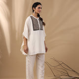 Zuzu White Embroidered Co-set