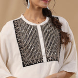 Zuzu White Embroidered Co-set