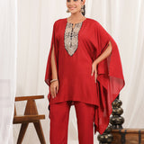 Gulzar Glow Red Co-Ord Set of 2