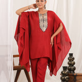 Gulzar Glow Red Co-Ord Set of 2