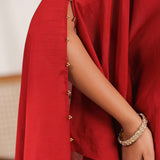 Gulzar Glow Red Co-Ord Set of 2