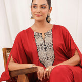 Gulzar Glow Red Co-Ord Set of 2