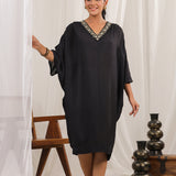 Moonlit Oasis Black Dress