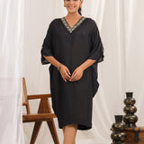 Moonlit Oasis Black Dress