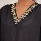 Moonlit Oasis Black Dress