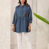 Midnight Drift Flower Patch Shirt