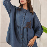 Midnight Drift Flower Patch Shirt