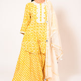 Kinjal Yellow Batik Kurta Set Of 3