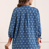 Indigo Blue Cotton Top
