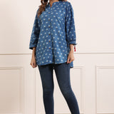 Indigo Blue Cotton Top