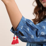 Indigo Blue Cotton Top