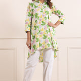 Greeny Floral Cotton Tunic