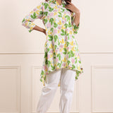 Greeny Floral Cotton Tunic