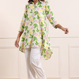 Greeny Floral Cotton Tunic