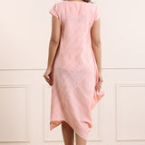 Pink Cowl Cotton Dress