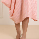 Pink Cowl Cotton Dress