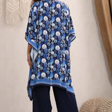 Ruhaniyat Royal-blue Kaftan Set For Women