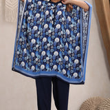 Ruhaniyat Royal-blue Kaftan Set For Women