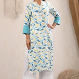 Sky Straight Cotton Kurta