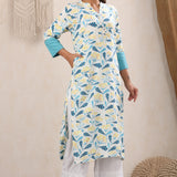 Sky Straight Cotton Kurta