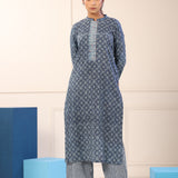 Naiki Indigo Straight Kurta