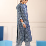 Naiki Indigo Straight Kurta