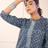 Naiki Indigo Straight Kurta