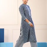 Nazneem Indigo Striped Pants