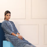 Naiki Indigo Straight Kurta
