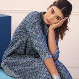 Nazneem Indigo Striped Pants