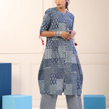 Harkha Indigo A-line Kurta