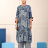 Nazneem Indigo Striped Pants