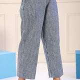 Nazneem Indigo Striped Pants