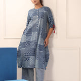 Harkha Indigo A-line Kurta