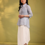 Daisy Blue Embroidered Shirt