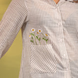 Grey Glory Embroidered Shirt