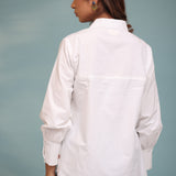 White Sunflower Embroidered Shirt