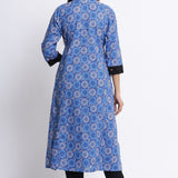 Women Blue Colour Straight Kurta