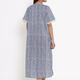 Blue Colour Cotton Night Dress