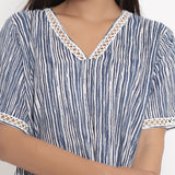 Blue Colour Cotton Night Dress