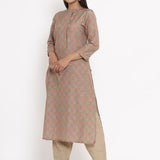 Cotton Silk Straight Kurta
